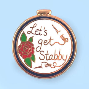 Let's Get Stabby Lapel Pin