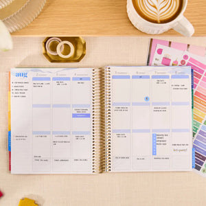 Erin Condren LifePlanner: Vertical weekly spread with handwritten plans