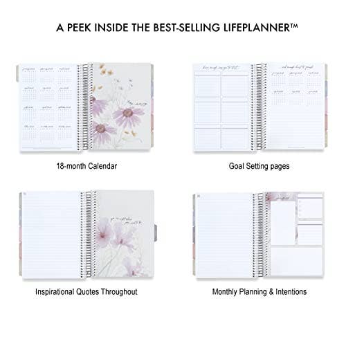 Erin Condren Wildflowers A5 Daily Duo Life Planner - 12-Month 2024 Dated Jan-Dec