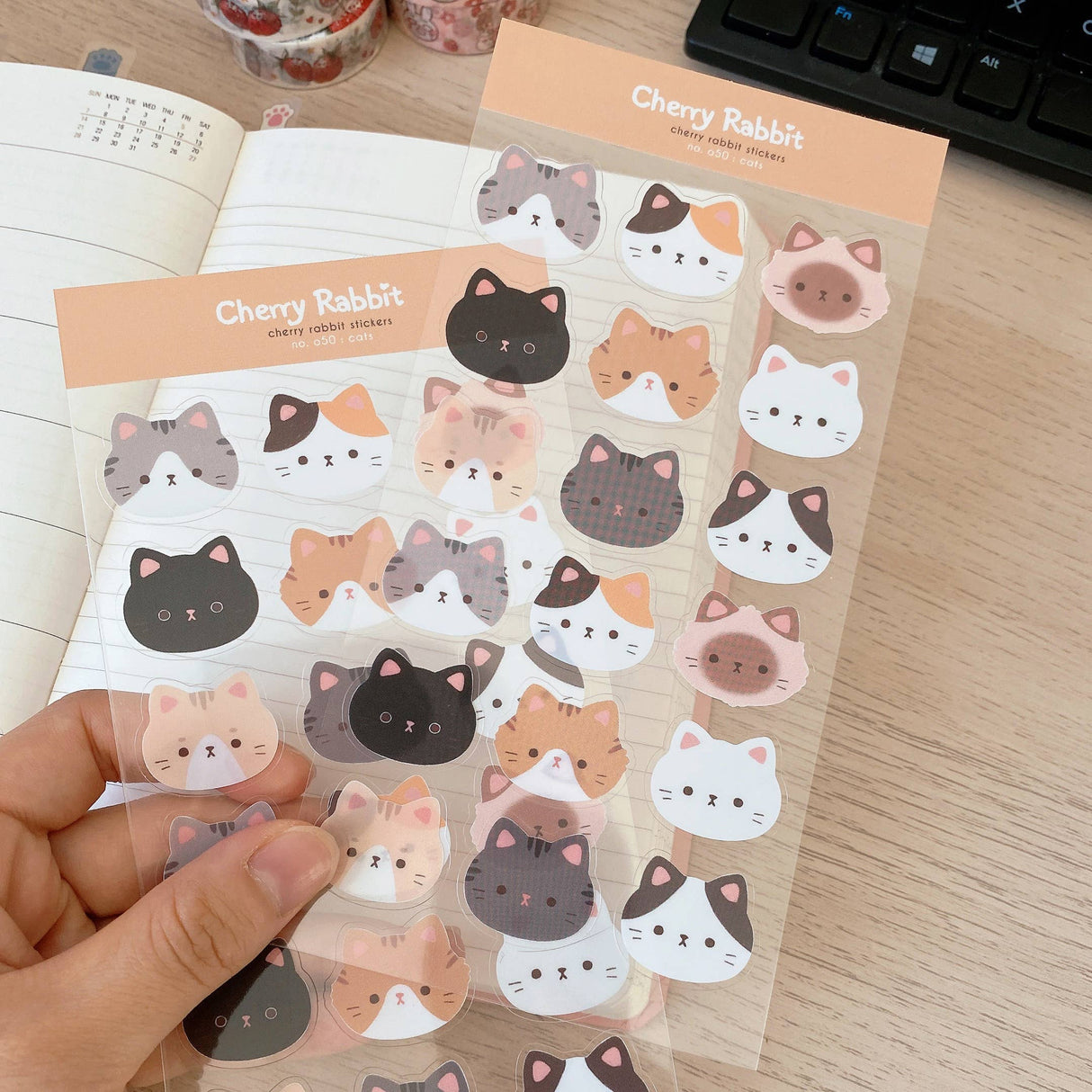 Cat Clear Stickers