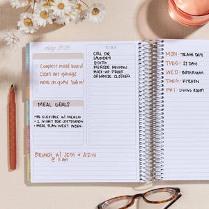 Erin Condren 7x9 Bouquet Vertical Life Planner - 12-month Dated 2026 Jan - Dec