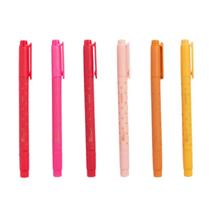 Erin Condren Sunset Dual-Tip Markers 6-pack