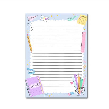 Stationery Lined Notepad Double-Sided