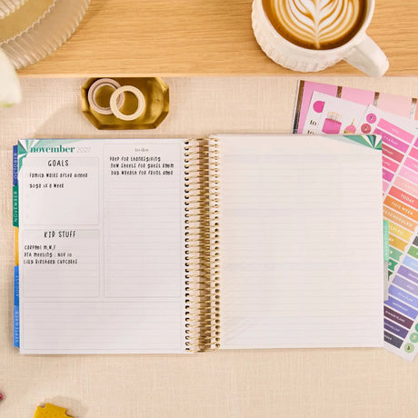 Erin Condren LifePlanner: Lined notes page with handwritten entries