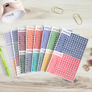 Date Day Months Stickers - Bloom Daily Planners