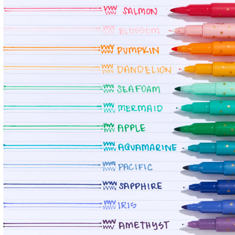 Erin Condren Dual-Tip Markers 12-pack - Asterisk Colorful