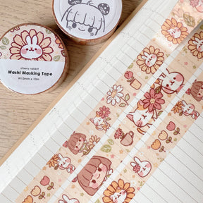 Kawaii Flowers Friends Washi Tape