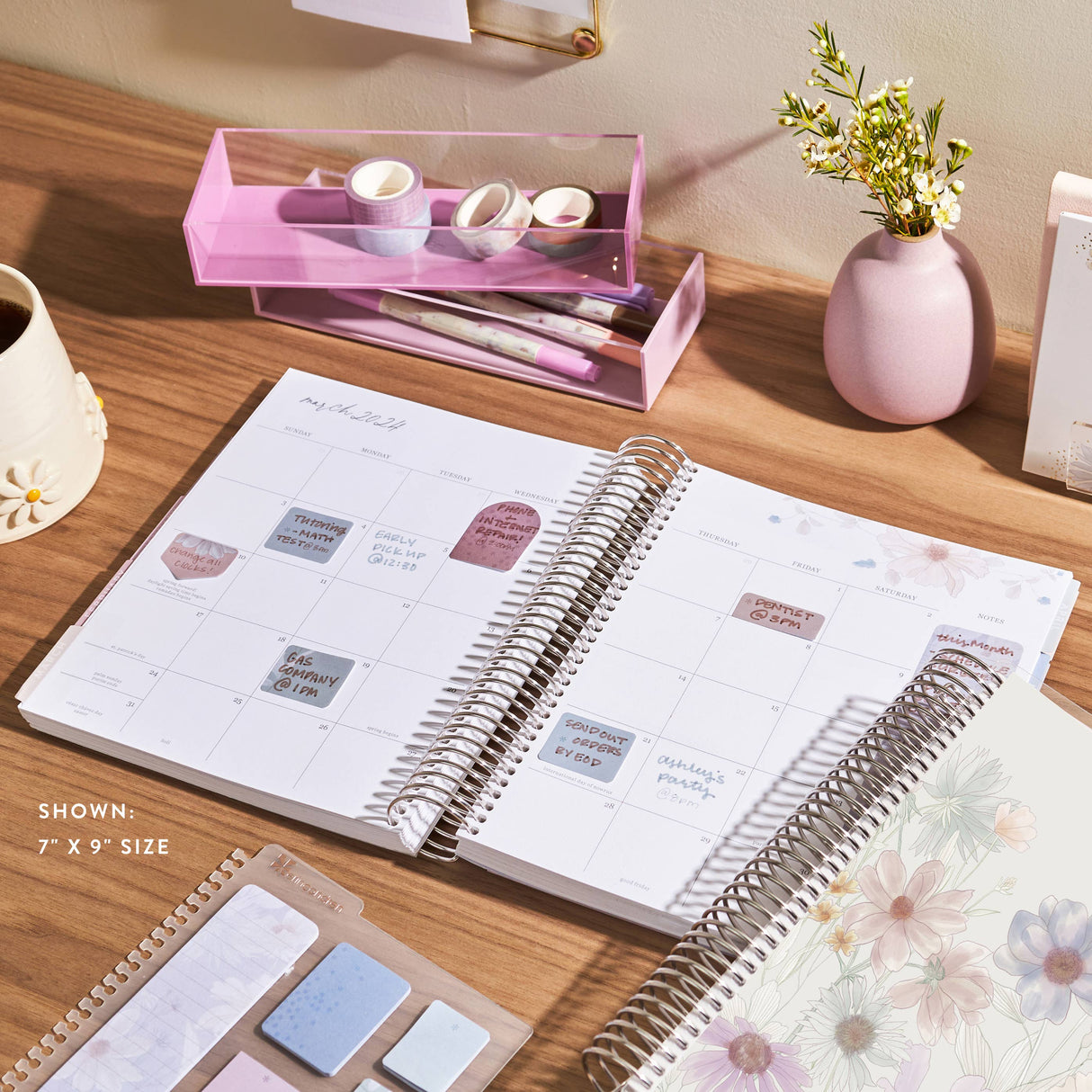 Erin Condren Wildflowers Coiled Monthly Planner