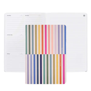 Erin Condren Undated Weekly Petite Planner: Vertical Stripe cover shown with open weekly planning pages
