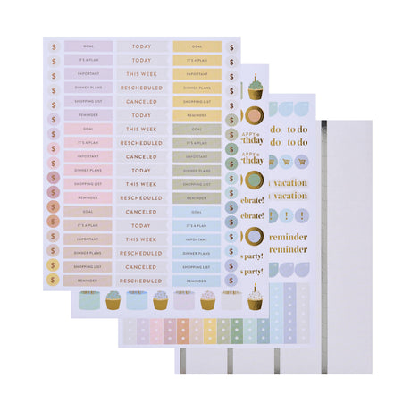 Erin Condren LifePlanner: Metallic sticker sheets and planning extras