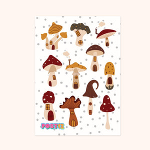 Mushroom Village Sticker Sheet