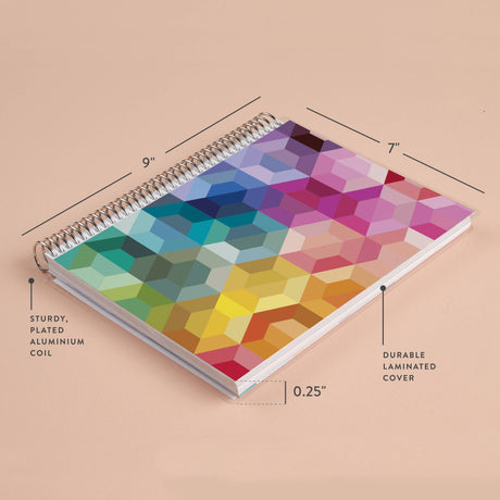 Erin Condren 7x9 Hexagon Coiled Notebook - Lined