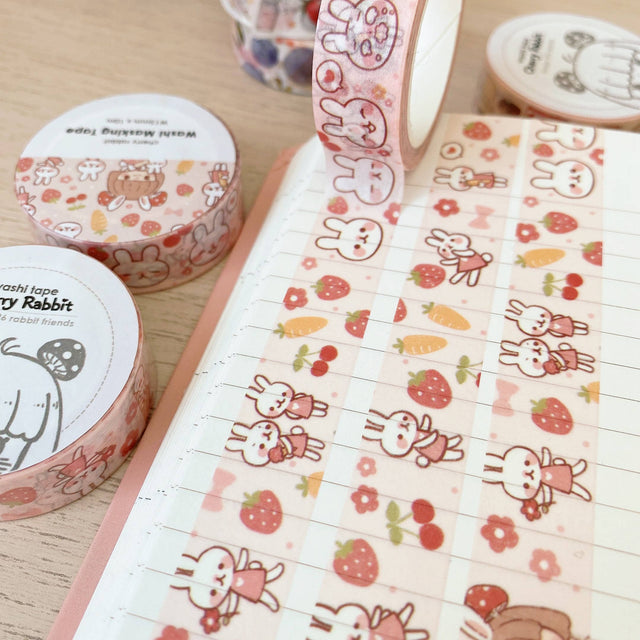 Kawaii Rabbit Friends Washi Tape by Cherry Rabbit