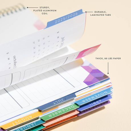 Erin Condren 7x9 Hexagon Horizontal Life Planner - 12-month Dated 2026 Jan - Dec