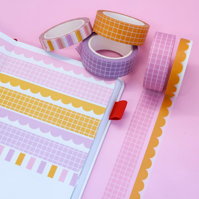 Pink Grid Washi Tape by Little Lefty Lou