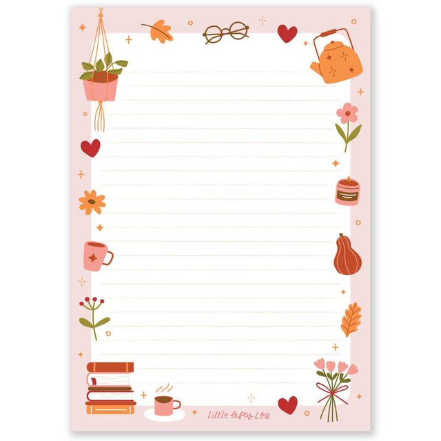 A5 Hygge Time Notepad - Double Sided Letter Paper