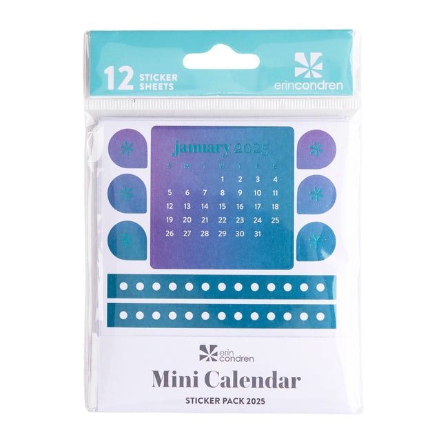 Erin Condren 2025 Mini Calendar Sticker Pack