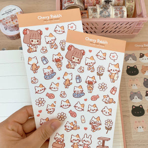 Cat Friends Washi Stickers by Cherry Rabbit