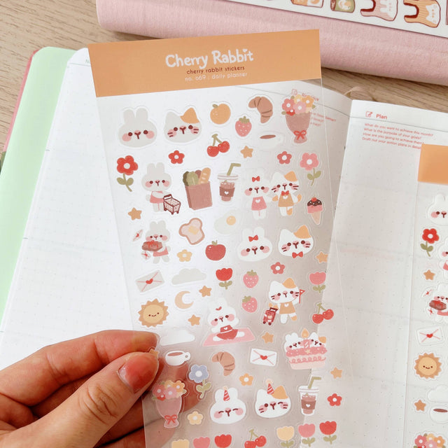 Daily Planner Clear Sticker Sheet