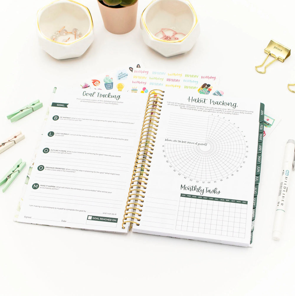 Undated Eucalyptus Weekly Monthly Planner - Bloom Daily Planners