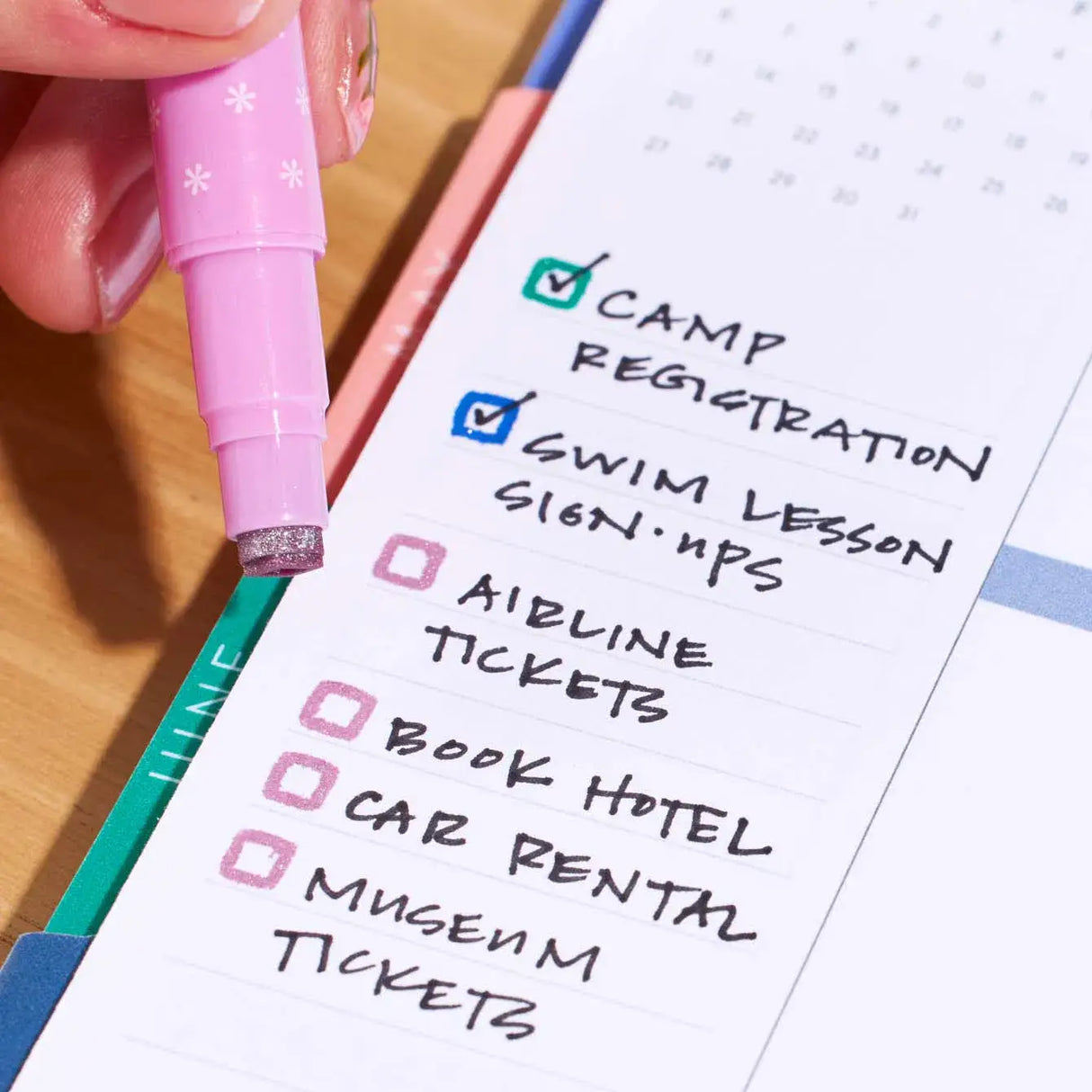 Erin Condren Metallic Checklist Dual-Tip List Markers - Stamp Pen