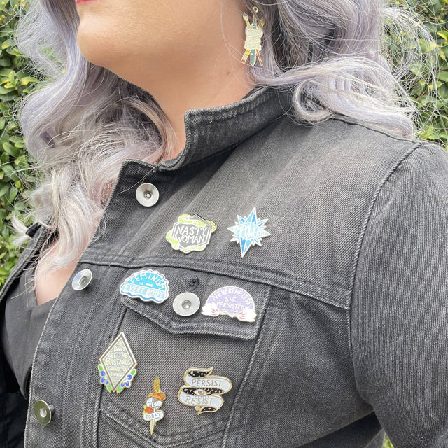Nevertheless She Persisted Enamel Lapel Pin