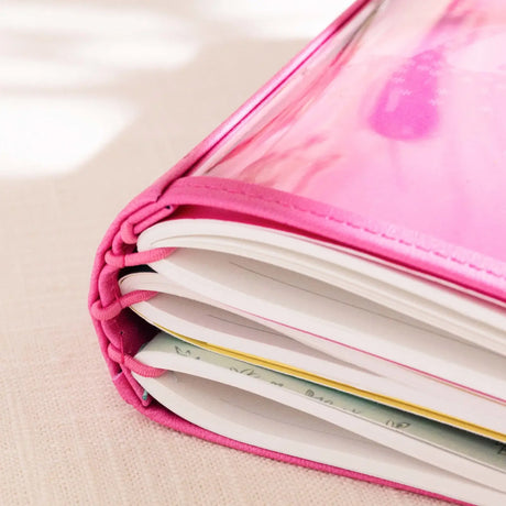 Erin Condren planner folio: Side view of several books held in the Candy folio