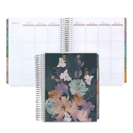 Erin Condren 7x9 Bold Blooms Life Planner - Vertical Dated Jul 2024 Jun 2025