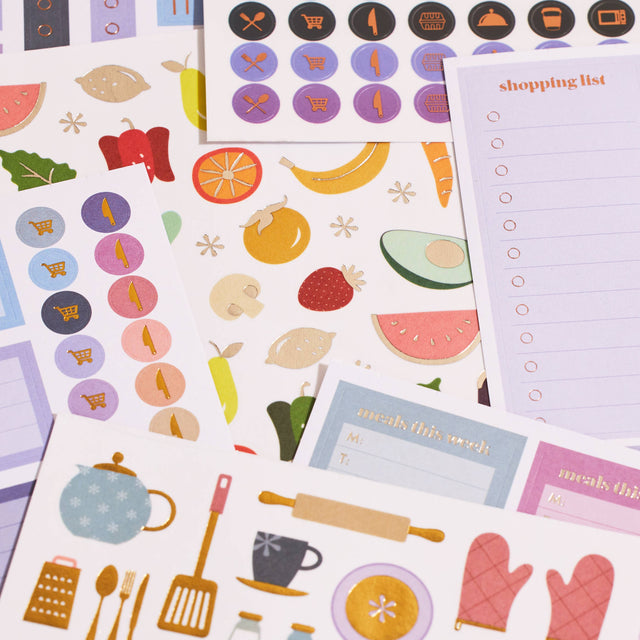 Erin Condren Meal Prep Functional Sticker Book