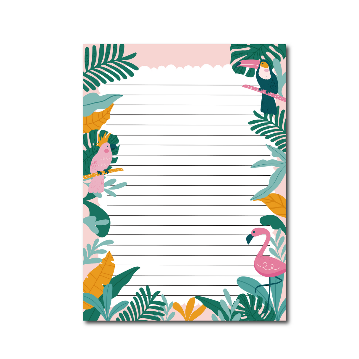 Tropical Summer Lined Notepad