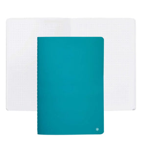 Erin Condren Peacock Dot Grid Petite Journal: Peacock cover shown with an open dot grid spread