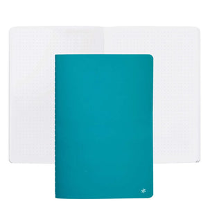 Erin Condren Peacock Dot Grid Petite Journal: Peacock cover shown with an open dot grid spread