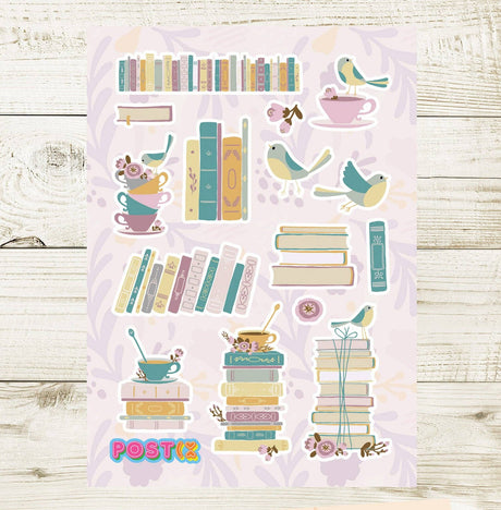 Books and Birds Sticker Sheet