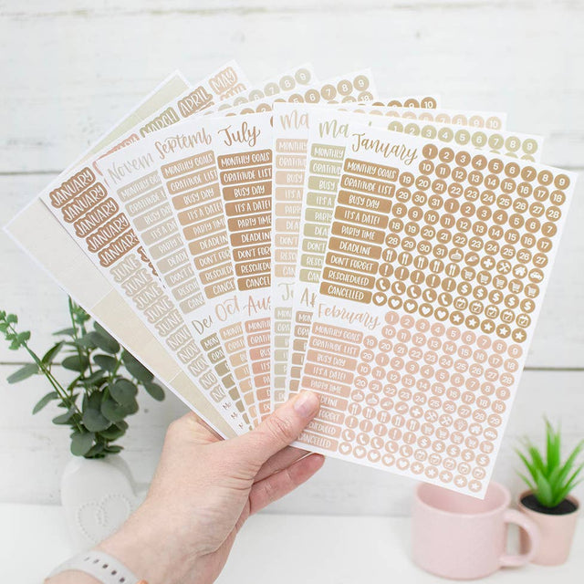 Date Day Months Stickers - Bloom Daily Planners
