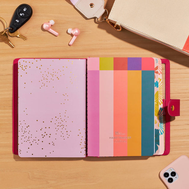 Erin Condren Fuschia Petite Planner Clear Folio