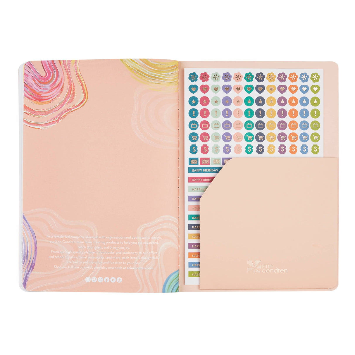 Erin Condren Monthly Petite Planner - 18-Months Dated Jul 2024 Dec 2025