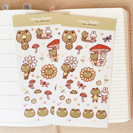 Frog Friends Washi Paper Stickers