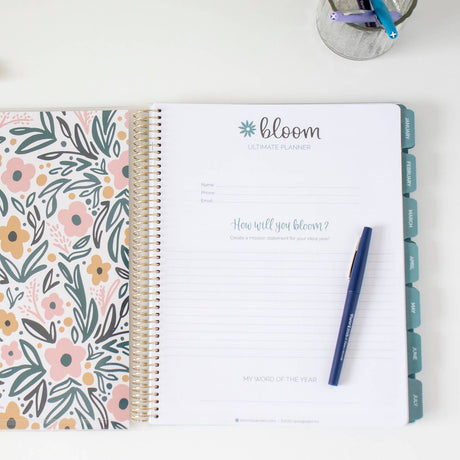 Ultimate BIG Undated Planner with Interchangeable Cover - Bloom Daily Planners
