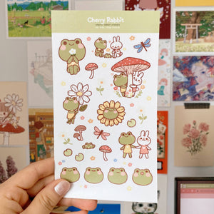 Frog Friends Washi Paper Stickers