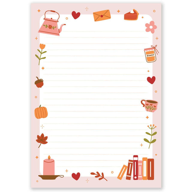 A5 Hygge Time Notepad - Double Sided Letter Paper