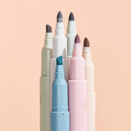 Erin Condren Canvas Asterisk Dual-Tip Highlighters 6-pack