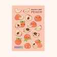 Sweet Peach Sticker Sheet -  Scratch and Sniff