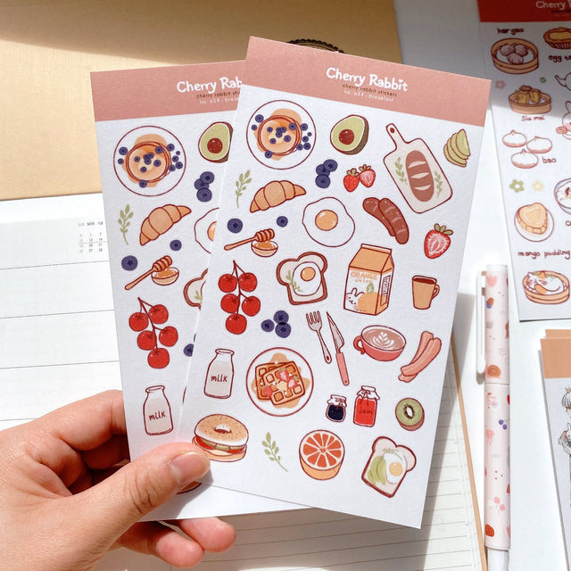 Breakfast Washi Paper Stickers