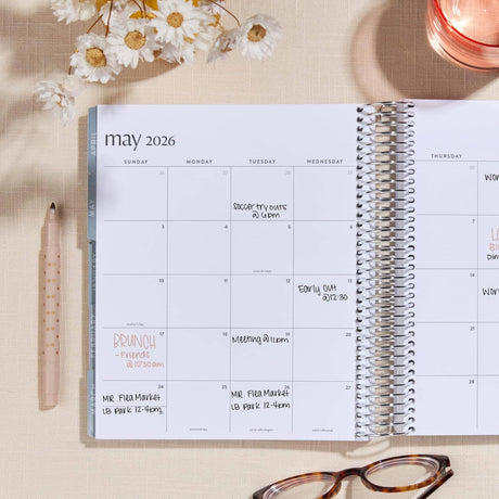 Erin Condren 7x9 Bouquet Daily Duo Planner - 12-month Dated 2026 Jan - Dec