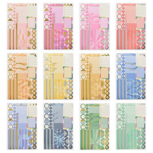 Erin Condren sticker book: Overview of all twelve sticker sheets