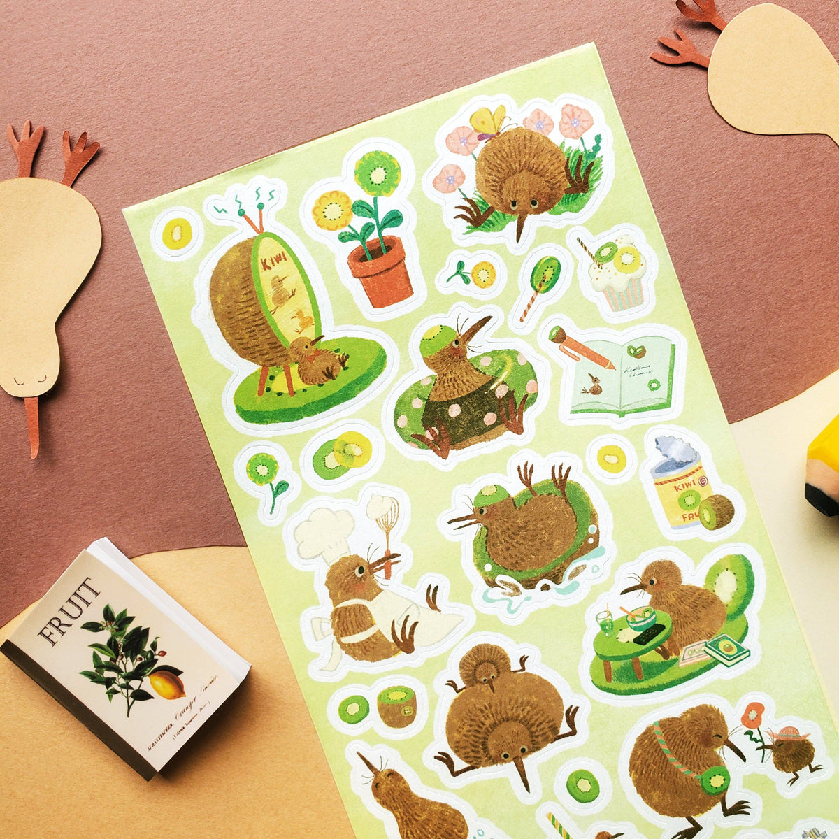 STICKII Sweet Kiwi Home sticker sheet detail