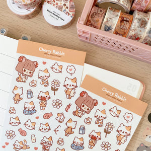 Cat Friends Washi Stickers by Cherry Rabbit