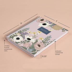 Erin Condren 7x9 Bouquet Coiled Notebook - Lined