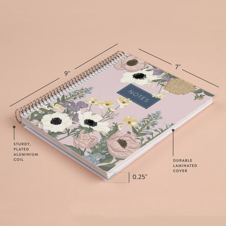 Erin Condren 7x9 Bouquet Coiled Notebook - Lined