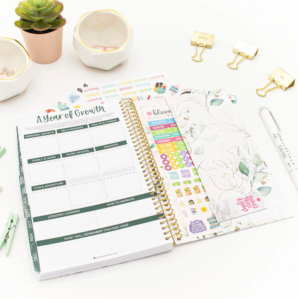 Undated Eucalyptus Weekly Monthly Planner - Bloom Daily Planners